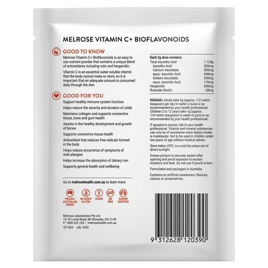 Melrose Vitamin C + Bioflavonoids Powder - 100g-Auzzi Store