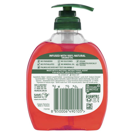 Palmolive Antibacterial 2 Hour Defence Liquid Hand Wash Orange Pump 250mL - Natural Protection for Your Hands - Auzzi Store