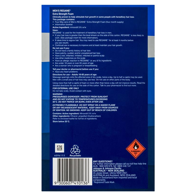 REGAINE Men's Extra Strength Foam - 4 Month Supply - Auzzi Store