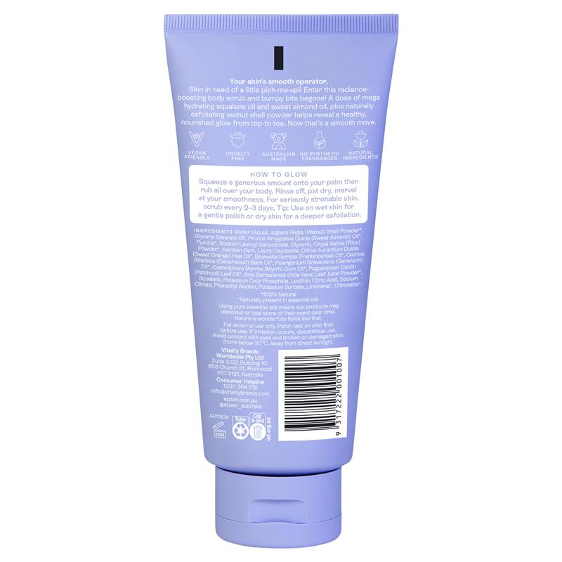 Epzen Energise Glow Natural Vegan Exfoliating Body Scrub 200ml