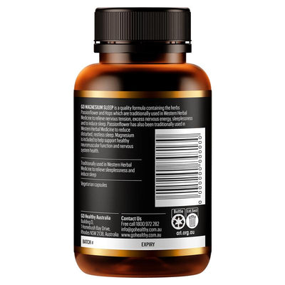 GO Healthy Magnesium Sleep Veg Capsules, 60 with Passionflower & Hops
