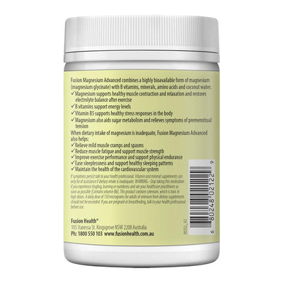 Fusion Magnesium Advanced Powder Lemon-Lime 330g with B Complex