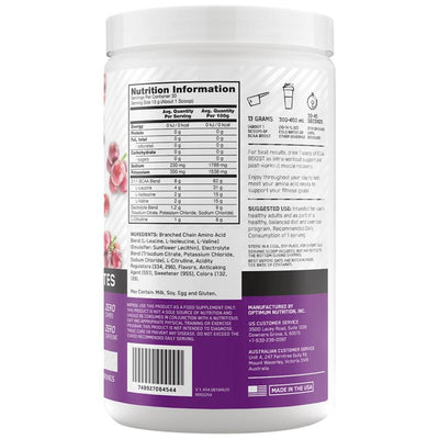 Optimum Nutrition BCAA Boost Grape 390g - Essential Amino Acids for Muscle Recovery