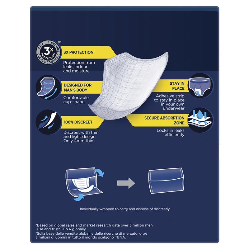 Tena Men’s Incontinence Pads Level 2 – 10 Pants