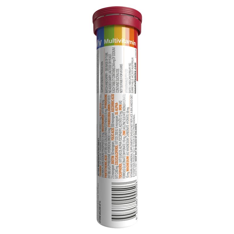 Voost Orange Multivitamin Effervescent Tablets for Adults, 20 Pack