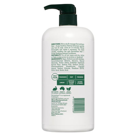 DermaVeen 1L Oatmeal Shampoo for Sensitive Scalps - Auzzi Store