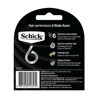 Schick Hydro 6 Refill - 4 Pack High-Performance Blades
