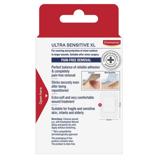 Elastoplast Ultra Sensitive Dressing XL - 5 Strips for Fragile Skin-Auzzi Store