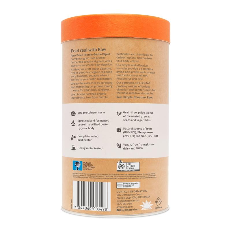 Amazonia RAW Gentle Digest Chocolate 1kg - Organic Plant Protein & Multivitamin