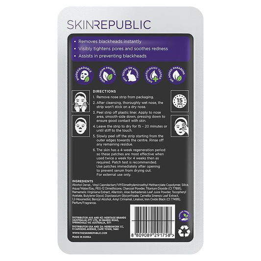 Skin Republic Charcoal Nose Strips - Effective Blackhead Removal - Auzzi Store