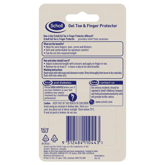 Scholl Gel Toe & Finger Protectors with Soft Gel – Pain Relief, 1 Pack – view 2