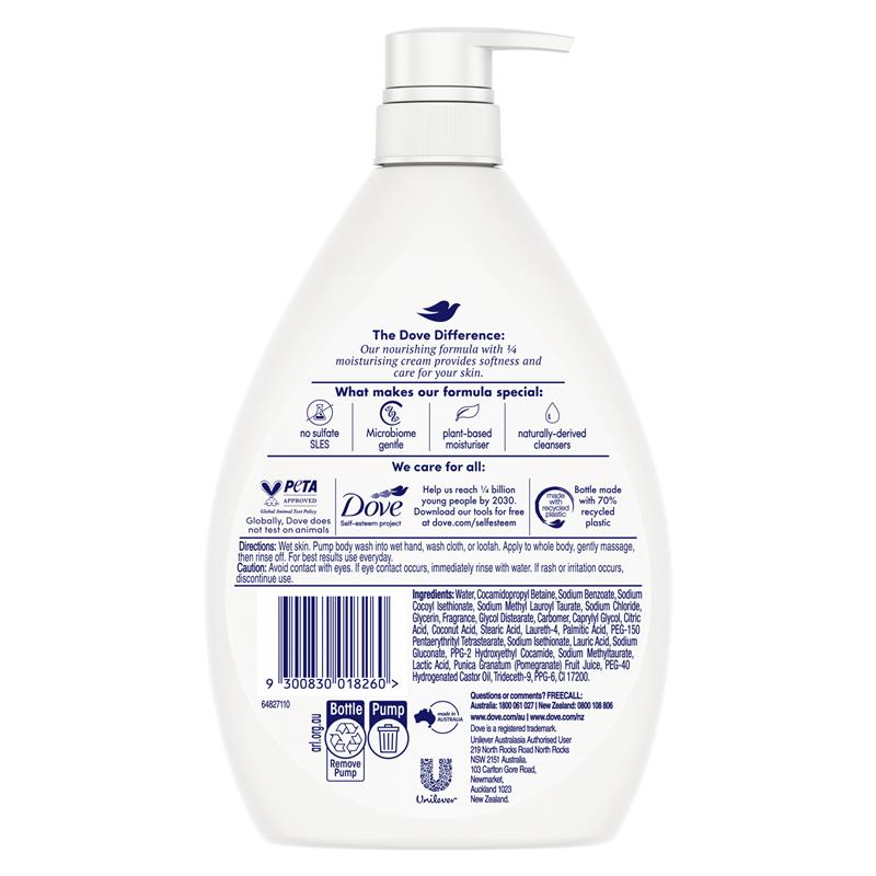 Dove Fruity Nourish Body Wash 1L – Moisturizing, Sulfate-Free