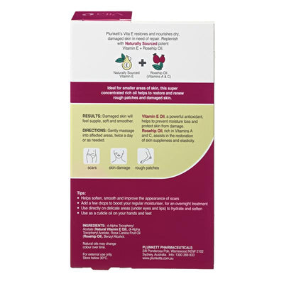 Plunkett's Vita E Pure Vitamin E Oil 25ml - High-Potency Skin Treatment