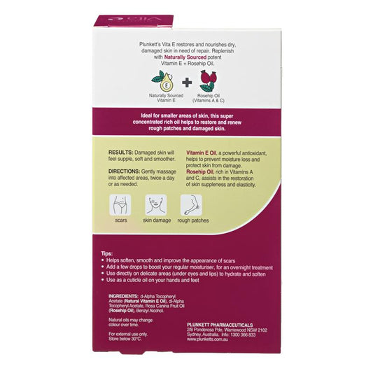 Plunkett's Vita E Pure Vitamin E Oil 25ml - High-Potency Skin Treatment – view 2 - Auzzistore