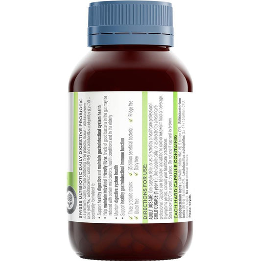 Swisse Ultibiotic Daily Digestive Probiotic 90 Capsules - Gut Health Support - Auzzi Store
