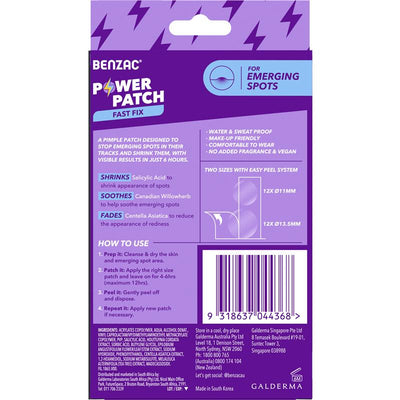 Benzac Power Patch - 24 Pack of Invisible Pimple Patches