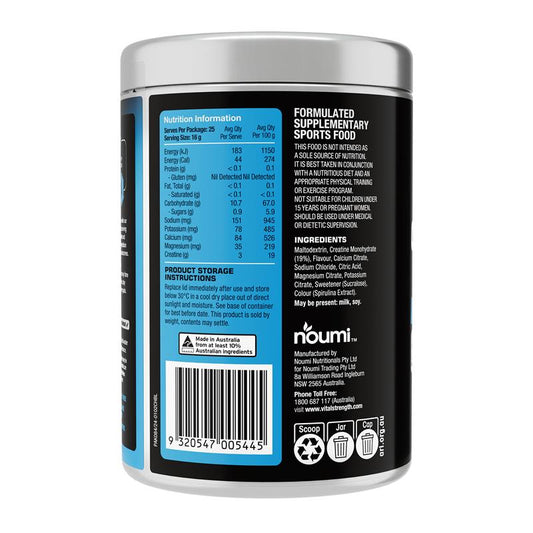 VitalStrength Creatine + Hydration - Blueberry Lemonade 400g | Muscle Power & Hydration