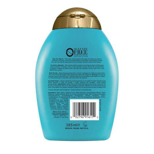 OGX Renewing + Repairing & Shine Argan Oil of Morocco Shampoo - 385mL for Dry & Damaged Hair-Auzzi Store