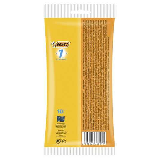 BIC 1 Sensitive Men's Disposable Razor - Single Blade, 10 Razor – view 2 - Auzzistore