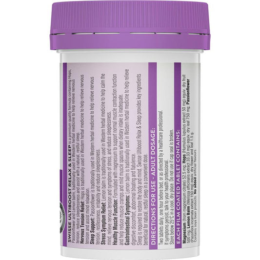 Swisse Ultiboost Relax & Sleep 60 Tablets-Auzzi Store