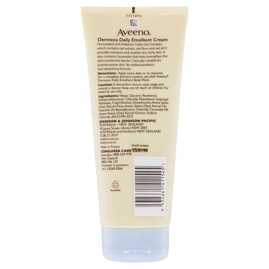 Aveeno Dermexa Daily Emollient Fragrance-Free Body Cream 200ml - Auzzi Store