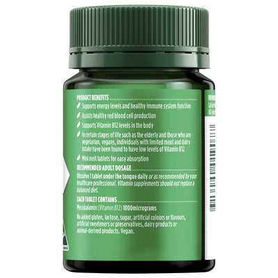 Nature's Own Activated Methyl B12 60 Mini Tablets - Energy & Immune Support
