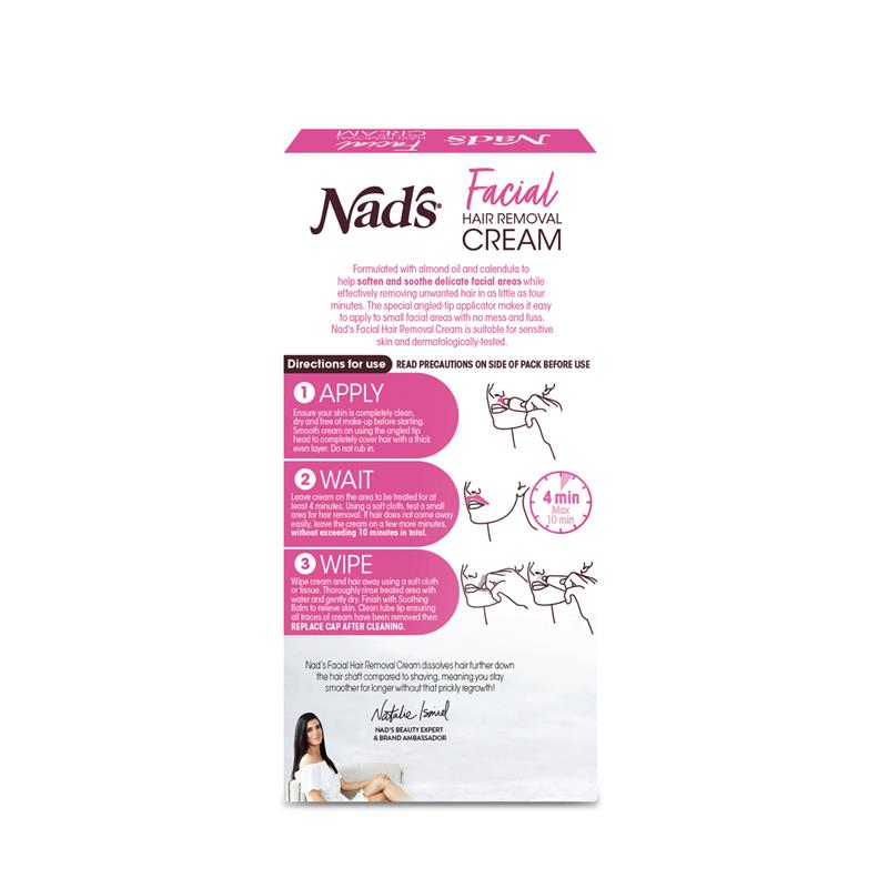 Nad's Facial Hair Removal Cream 28g - Painless Hair Removal for All Skin Types-Auzzi Store