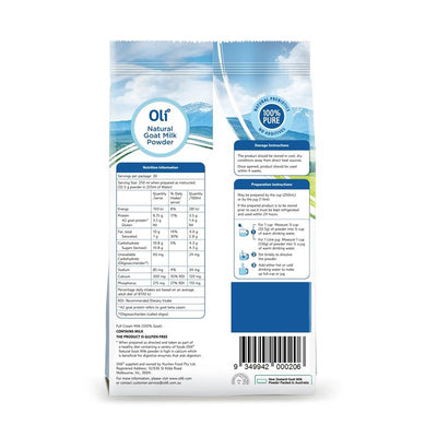 Oli6 Natural Goat Milk Powder - 1kg for Gut Health
