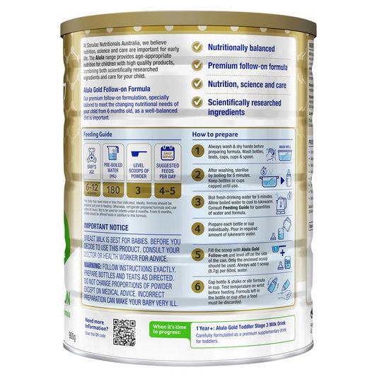 Alula Gold Stage 2 Follow-On Formula 6-12 Months - 900g - Auzzi Store