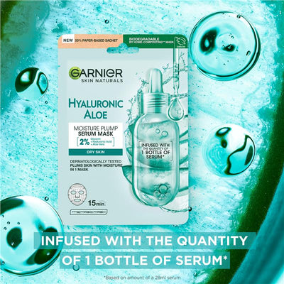 Garnier Hydra Bomb Hyaluronic Aloe Vera Serum Sheet Mask - 28g