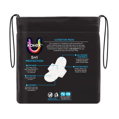 U By Kotex Ultrathin Regular Wing Bulk Pack - 20 Pads for Ultimate Comfort