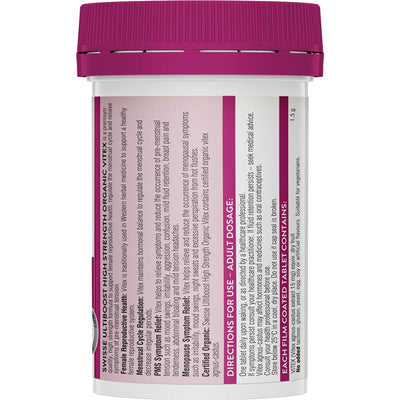 Swisse Ultiboost High Strength Organic Vitex 1500mg, 60 Tablets