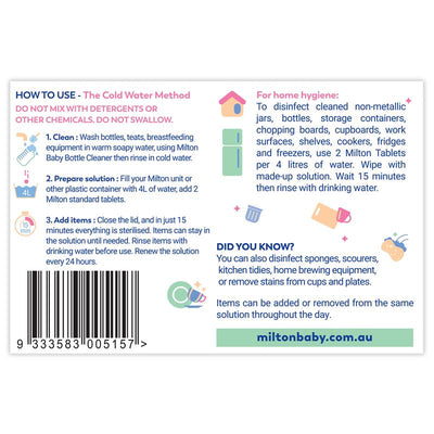 Milton Antibacterial Tablets - 30 Tablets for Effective Sterilisation
