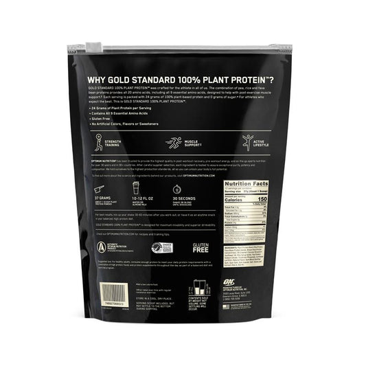 Optimum Nutrition Gold Standard 100% Plant Protein Vanilla 444g - High-Quality Plant-Based Protein