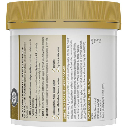 Swisse Beauty Marine Collagen Skin Hydration 180g Powder - Enhance Your Skin's Vitality – view 2