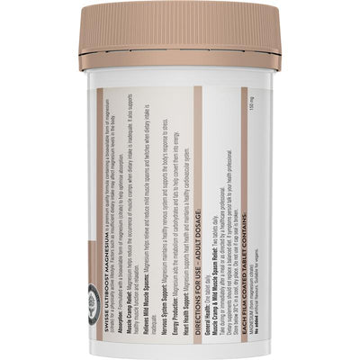 Swisse Ultiboost Magnesium 150mg - 200 Vegan Tablets for Muscle Support & Energy