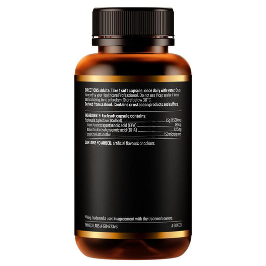 GO Healthy Odourless Krill Oil 1500mg Omega-3 - 60 Capsules – view 2