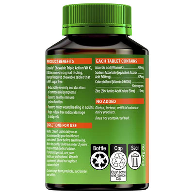Cenovis Immune Support Vitamin C, D & Zinc Chewable Tablets - 60