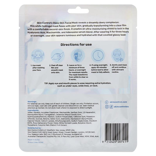 Skin Control Glass Skin Face Mask with Hyaluronic Acid - 1 Mask