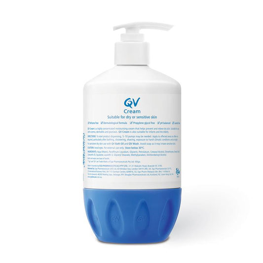 QV Moisturising Cream 500G Pump Pack - Intensive Care for Dry Skin-Auzzi Store