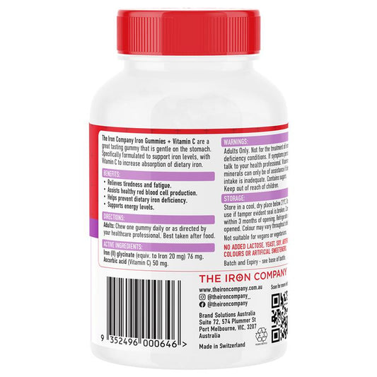 The Iron Company Iron + Vitamin C Gummies Orange - 30 Gummies – view 2