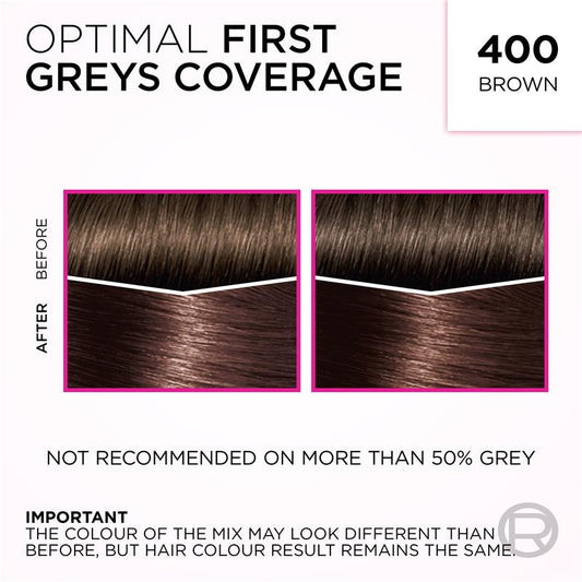 L'Oreal Paris Casting Crème Gloss Semi-Permanent Hair Colour - 400 Dark Brown (Ammonia Free)-Auzzi Store