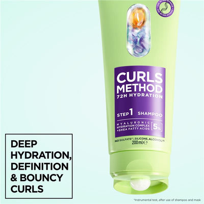 Garnier Fructis Curls Method Shampoo 200ml - 100hr Hydration