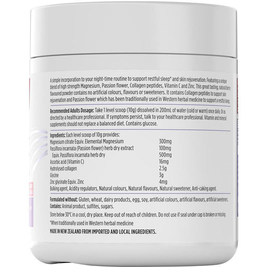 Nutra-Life Magnesium Sleep + Collagen Renew - Berry Flavoured Powder 250g – view 2