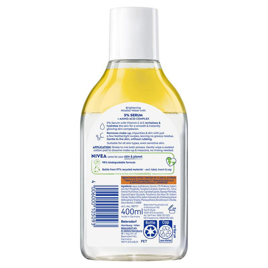 NIVEA Brightening Micellar Water 400ml - Illuminate Your Skin