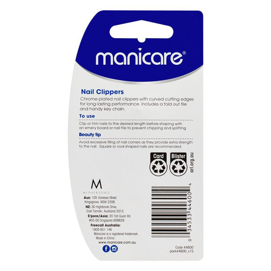 Manicare Nail Clippers with Nail File & Key Chain-Auzzi Store