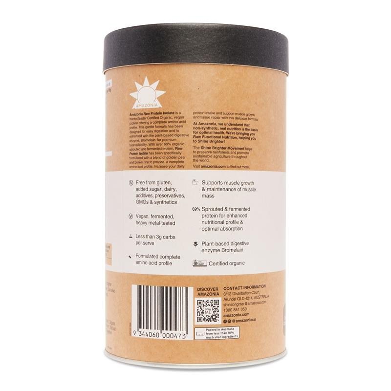 Amazonia RAW Protein Isolate Choc Coconut 1kg - Delicious Plant-Based Protein-Auzzi Store