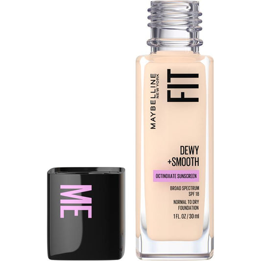 Maybelline Fit Me Dewy Smooth Foundation Fair Porcelain – view 2 - Auzzistore