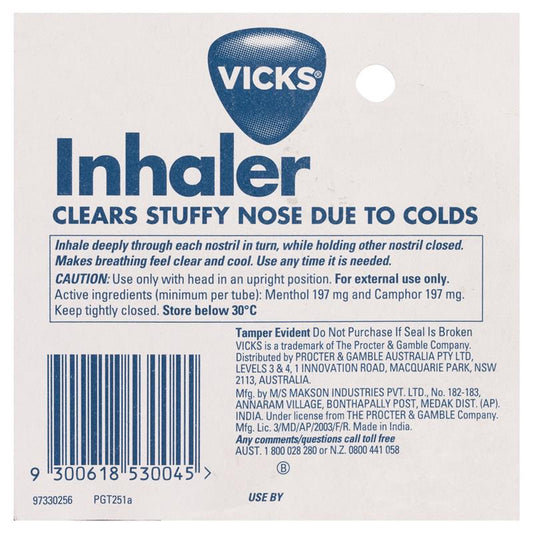 Vicks Nasal Spray Decongestant Inhaler 0.5mL - Instant Relief for Blocked Nose-Auzzi Store