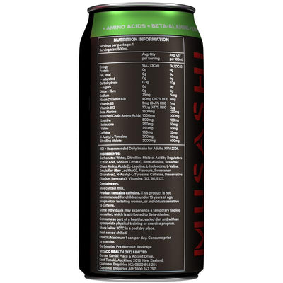 Musashi Energy Green Apple 500ml - Refreshing Zero Sugar Drink